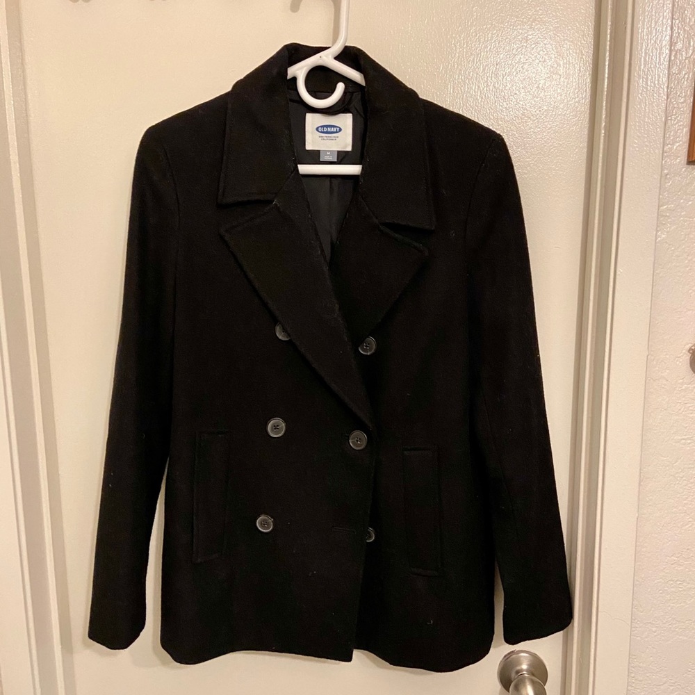 LAST CALL! EUC black old navy pea coat